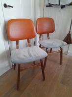 2 Vintage jaren 60 eetkamerstoel, Huis en Inrichting, Stoelen, Ophalen, Gebruikt, Twee, Overige kleuren