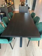 Eettafel zwart, Huis en Inrichting, Tafels | Eettafels, Ophalen, 200 cm of meer, 50 tot 100 cm, Zo goed als nieuw