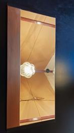 Rechthoekige Vintage Seventies Spiegel, Huis en Inrichting, Woonaccessoires | Spiegels, Ophalen, Minder dan 50 cm, Gebruikt, Minder dan 100 cm