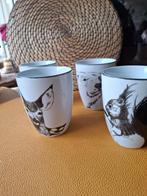 Bekers porselein 4 stuks, Ophalen of Verzenden, Zo goed als nieuw, Overige stijlen, Kop(pen) en/of Schotel(s)