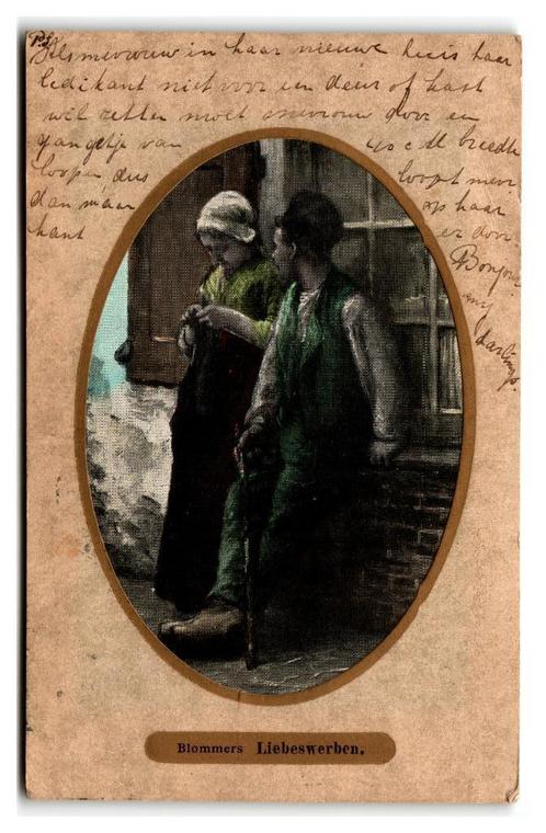 Fantasie, Liebeswerben, Verzamelen, Ansichtkaarten | Buitenland, Gelopen, Duitsland, Voor 1920, Verzenden