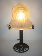 Franse Art Deco Tafellamp ca.1925  H.44cm Diam. Kap 25 cm, Ophalen