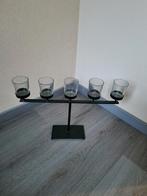 Kandelaar met glas (nieuw), Ophalen, Zwart, Nieuw, Metaal