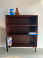 Midcentury vintage teak (boeken)kastje, Ophalen, Gebruikt, 100 tot 150 cm, 50 tot 100 cm