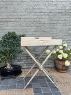 Antieke houten bijzettafel, Ophalen of Verzenden, Zo goed als nieuw, Rechthoekig, Hout