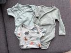 3 rompers mint groen zgan mt 62, Ophalen, Zo goed als nieuw, Jongetje of Meisje, Nacht- of Onderkleding