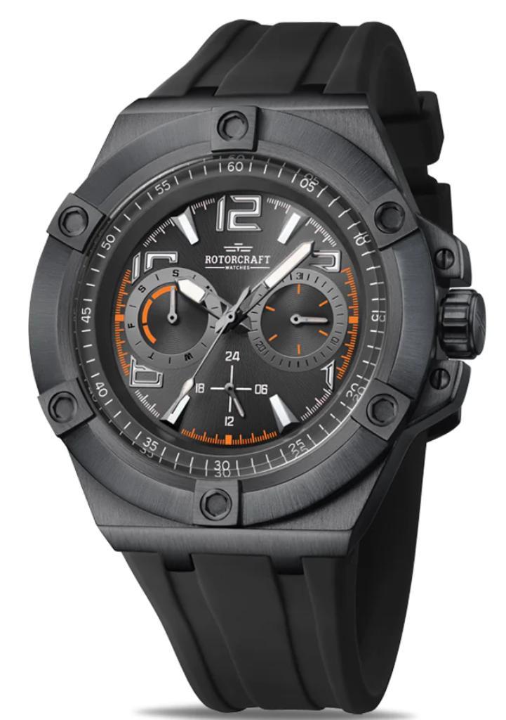 Rotorcraft Sinner RC3406 sport t.w.v € 399 100% ORIGINEEL!, Sieraden, Tassen en Uiterlijk, Sporthorloges, Nieuw, Android, Zwart