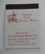 Restaurant   IN DE BERNISE MOLEN    Spuikade 1   GEERVLIET, Verzenden, Luciferdoosjes of -merken