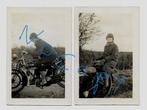 BSA motor met vrouw foto lot 2x, Ophalen of Verzenden, Foto, Zo goed als nieuw, Voor 1940