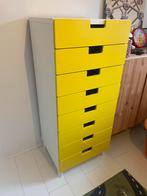 Ikea stuva ladekast met gele lades, Huis en Inrichting, Kasten | Ladekasten, Ophalen, Kunststof, 5 laden of meer, 100 tot 150 cm