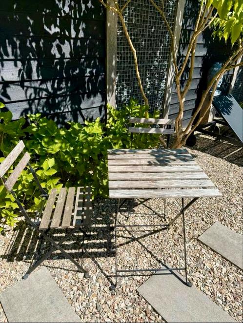 Leuk bistro setje, Tuin en Terras, Tuinsets en Loungesets, Zo goed als nieuw, 2 zitplaatsen, Ophalen of Verzenden
