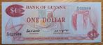 57# Guyana 1 Dollar 1989 P21, Postzegels en Munten, Bankbiljetten | Amerika, Verzenden
