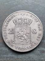 Rijksdaalder 1845 Willem 2, Postzegels en Munten, Munten | Nederland, Ophalen of Verzenden, Koning Willem III, 2½ gulden, Zilver