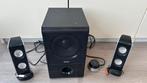 Multimedia speakerset Philips 3 delig, Gebruikt, Minder dan 60 watt, Front, Rear of Stereo speakers, Ophalen
