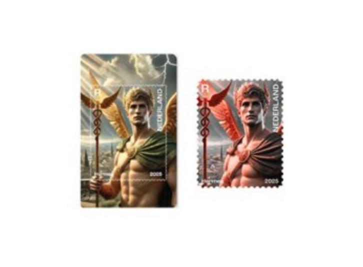 Crypto postzegel Hermes Rood 2025, Postzegels en Munten, Postzegels | Nederland, Postfris, Na 1940, Ophalen of Verzenden