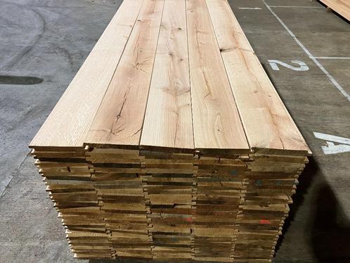 Eiken-dakbeschot-geveldeel-halfhouts rabat-sponningdeel-wand, Tuin en Terras, Palen, Balken en Planken, Nieuw, Planken, 180 tot 250 cm