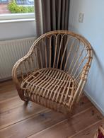 Grote rieten stoel retro rotan, Ophalen, Zo goed als nieuw, Bruin, Eén