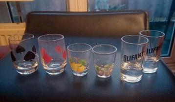 Set van 6 Vintage Shotglaasjes beschikbaar voor biedingen