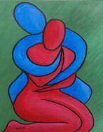 schilderij op doek met acryl, zelf geschilderd, Sint/Kerst?, Ophalen