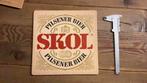 1 Skol bierviltje 24 cm, Verzamelen, Biermerken, Ophalen of Verzenden, Zo goed als nieuw, Viltje(s)