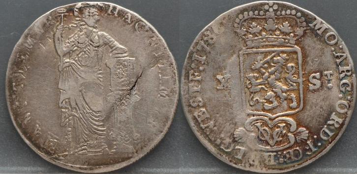 X Stuiver 1786 West Friesland VOC - 10 stuiver 1786, Postzegels en Munten, Munten | Nederland, Losse munt, Overige waardes, Vóór koninkrijk