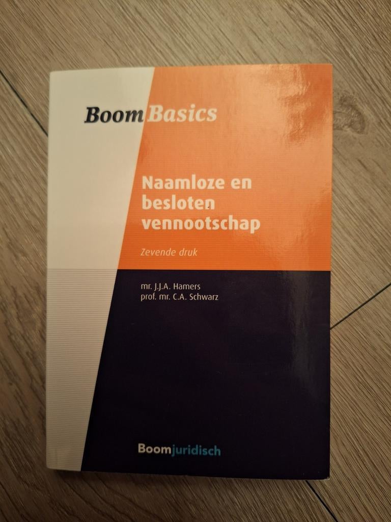 Boom basics naamloze en besloten vennootschap, Zo goed als nieuw, Beta, HBO, J.J.A. Hamers; C.A. Schwarz