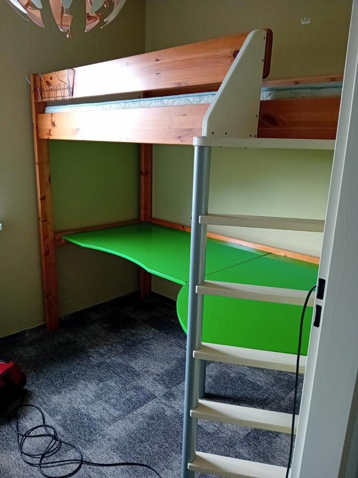 *MOET NU WEG* Stompa hoogslaper met bureau, Kinderen en Baby's, Kinderkamer | Stapelbedden en Hoogslapers, Gebruikt, Hoogslaper