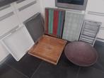 Diverse schalen, dienbladen en letterbakken, Ophalen of Verzenden, Zo goed als nieuw, Rond, Hout