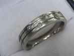 Fossil Steel Ring  -  Met Kristallen, Sieraden, Tassen en Uiterlijk, Ringen, Met kristal, 18 tot 19, Dame of Heer, Zilver