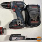 Bosch GSR 18V-EC FC2 FlexiClick Accuschroefboormachine + Kof, Gebruikt