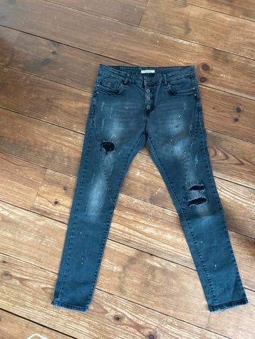Grijze Lexxury Jeans met Gaten maat L/40 beschikbaar voor biedingen