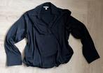 Zwarte glans blouse, Kleding | Dames, Blouses en Tunieken, Ophalen of Verzenden, Zo goed als nieuw, Zwart
