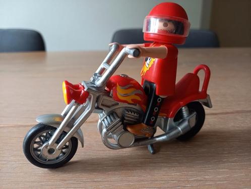 Playmobil Chopper met motorrijder - 5113, Kinderen en Baby's, Speelgoed | Playmobil, Gebruikt, Ophalen of Verzenden
