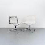 4 Vitra Eames Ea105 Wit  Netweave Chroom, Ophalen of Verzenden, Zo goed als nieuw, Metaal