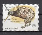 Nicaragua met een Vogel KIWI 1990, Verzenden, Gestempeld, Zuid-Amerika