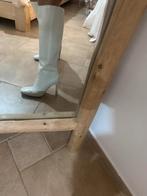 GRATIS VERZENDEN COOLE WITTE BLOKHAKLAARZEN MT 40, Hoge laarzen, Verzenden, Wit, Zo goed als nieuw