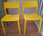 2 gele stoelen, Huis en Inrichting, Stoelen, Ophalen, Kunststof, Twee, Overige kleuren
