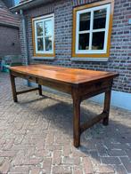 Antieke Franse Eettafel Eikenhout 220cm, Ophalen