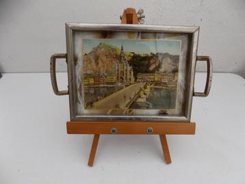 Jaren 50 dienblad Dinant tijdtyperend straatbeeld souvenir   beschikbaar voor biedingen