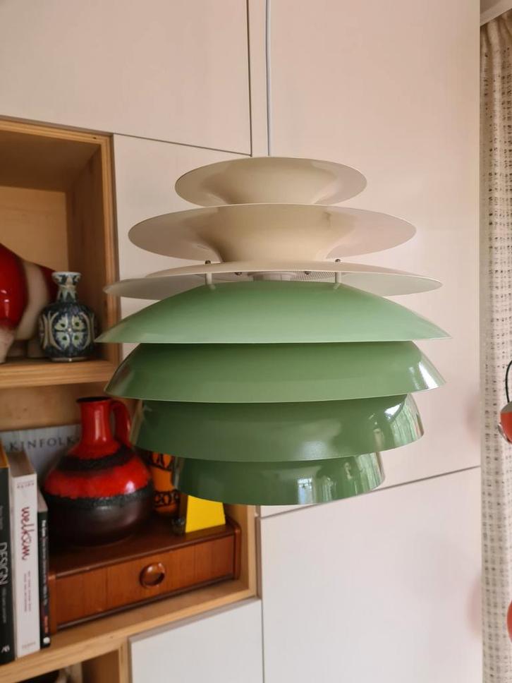 Deense vintage hang lamp Dema lighting, Bent Karlby, Huis en Inrichting, Lampen | Hanglampen, Minder dan 50 cm, Ophalen of Verzenden