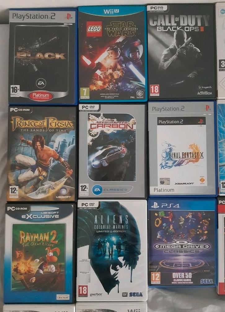 Diverse games CIB (PC, PS2, Wii, PS4 en Wii U), Spelcomputers en Games, Games | Pc, Zo goed als nieuw, Ophalen