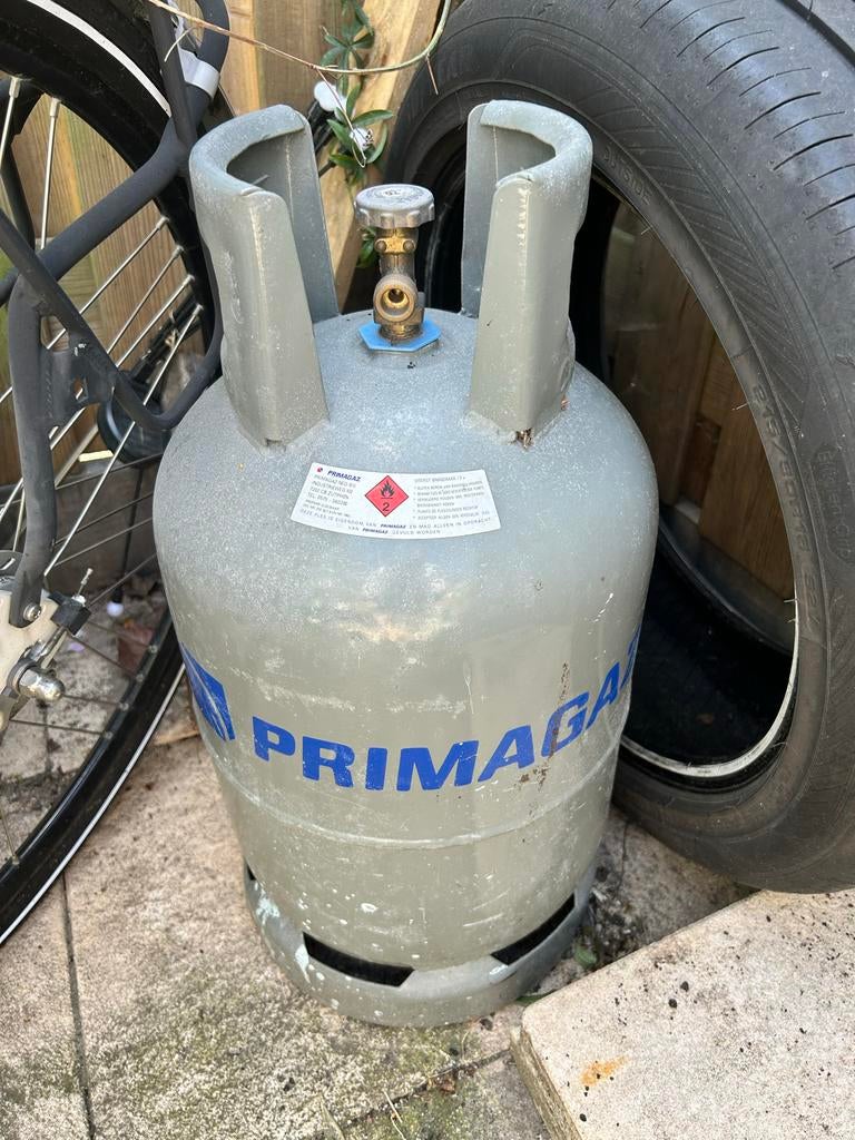Lege Primagaz gasfles, Ophalen, Gebruikt