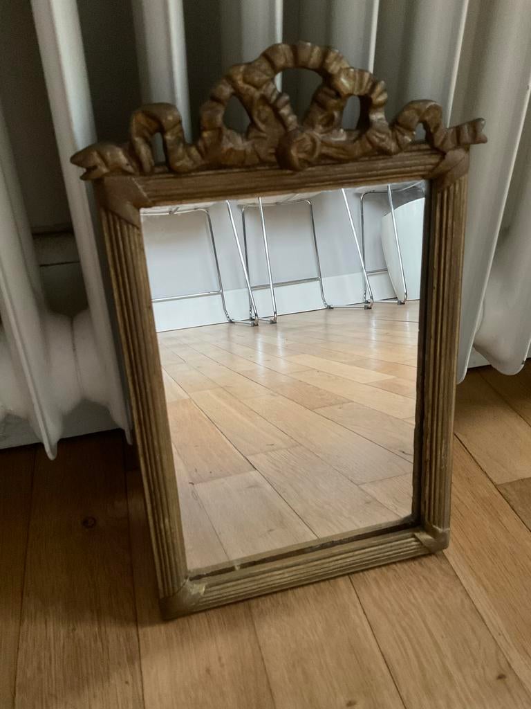 Vintage barok spiegeltje, Antiek en Kunst, Ophalen of Verzenden, Rechthoekig, Minder dan 50 cm, Minder dan 100 cm