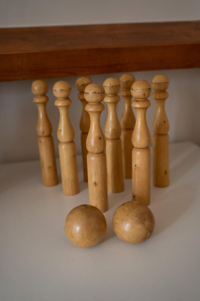 Vintage kegel spel, Ophalen