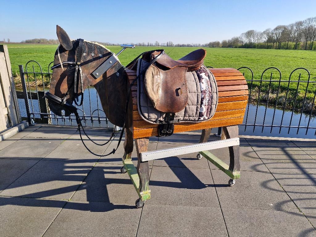 Speelpaard hout met wielen, Ophalen, Gebruikt, Rij- of Hobbelspeelgoed