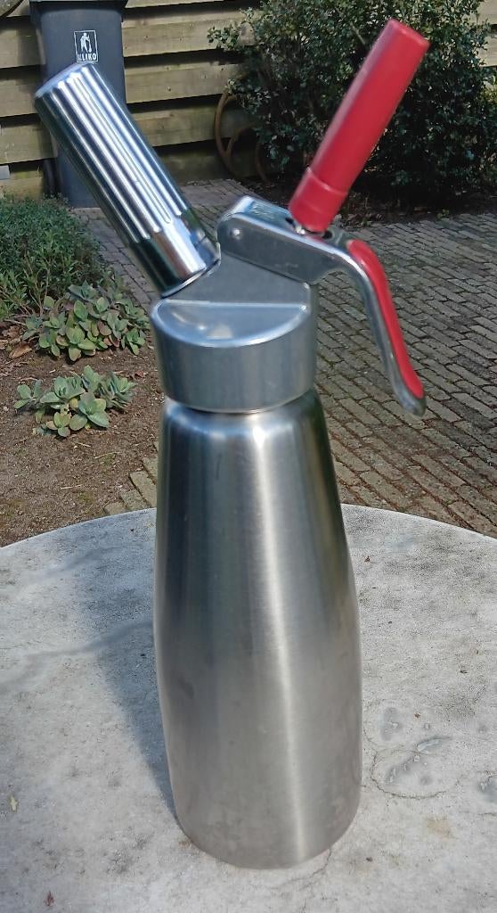 ISI professionele slagroomspuit 1 ltr., Ophalen of Verzenden, Metaal, Grijs, Overige merken