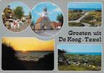 Q596 Gelopen ansichtkaart de koog texel, Verzamelen, Ophalen of Verzenden, 1980 tot heden, Gelopen, Waddeneilanden