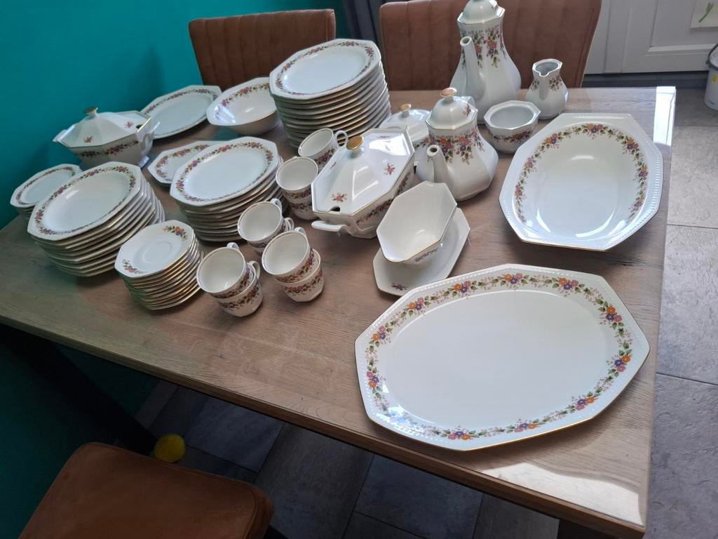 Compleet porselein servies Schirnding Bavaria, Antiek en Kunst, Ophalen