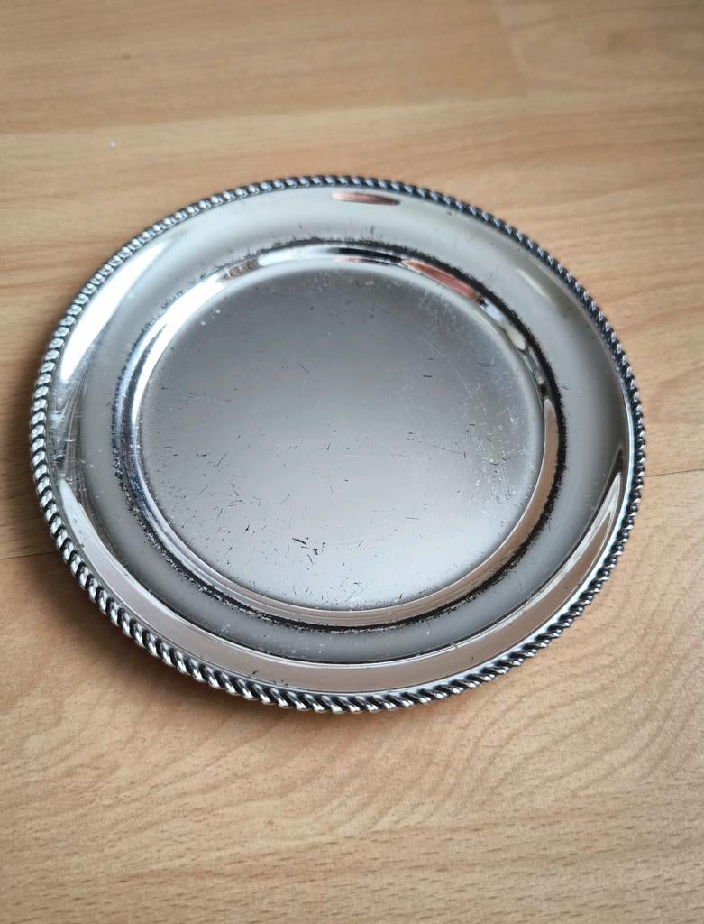 WMF Verzilveren Klein Dienblad onderbord 14 cm vintage bordj, Ophalen of Verzenden