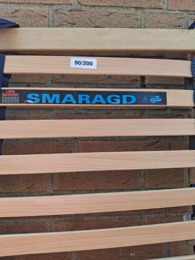 Lattenbodem Smaragd Leen Bakker 90x200 cm, Ophalen, Gebruikt, 90 cm, Eenpersoons